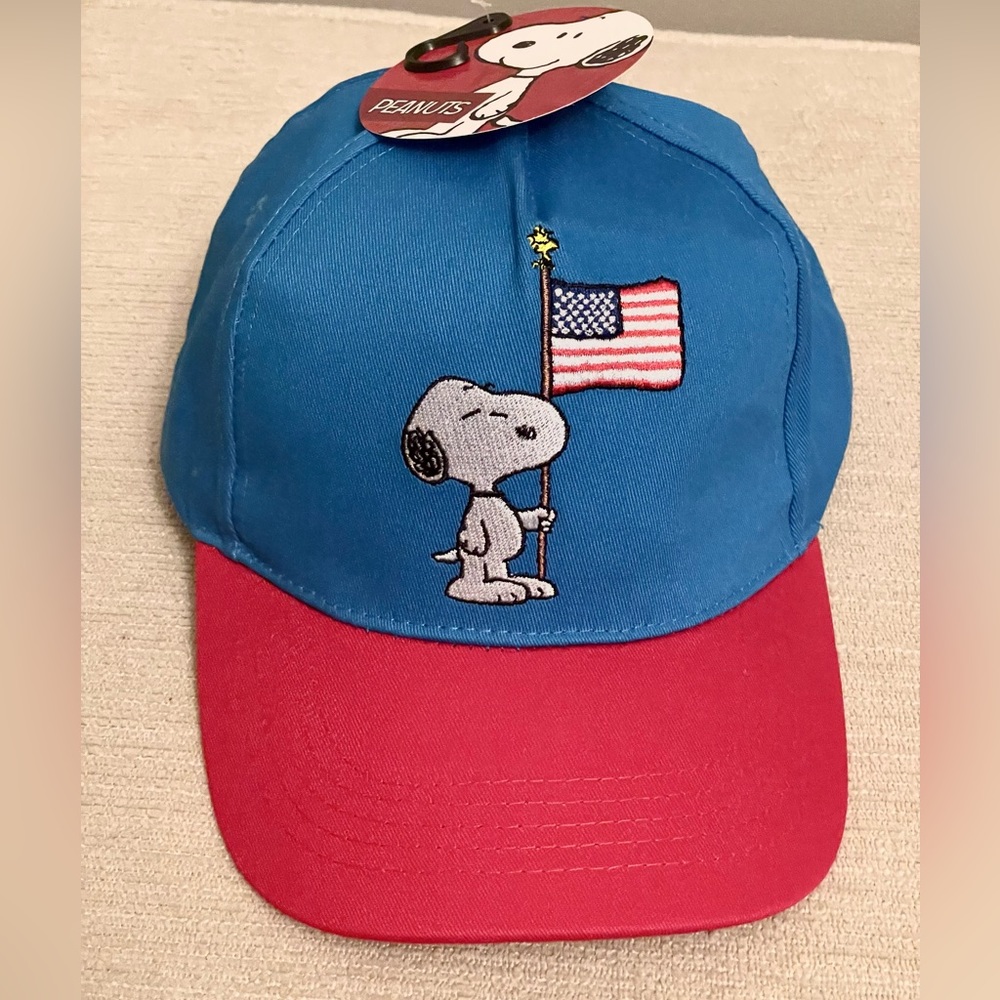 Mens Peanuts Snoopy Blue Hat/Cap Snapback Adjustable One Size